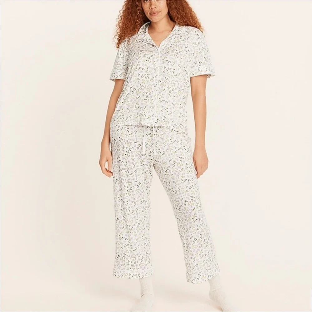 J.Crew S Eco Dreamiest short sleeve pj set meadow floral BF312